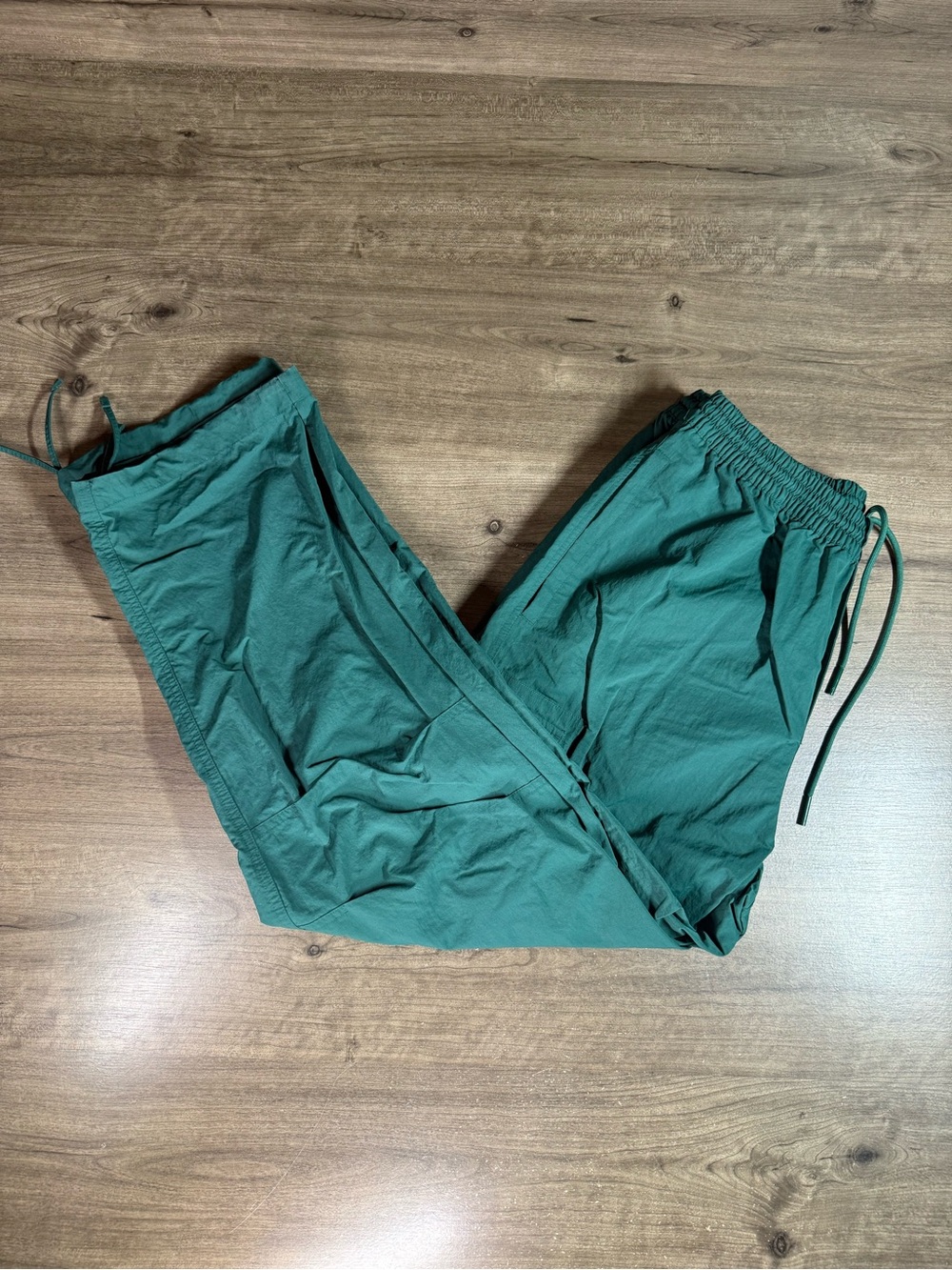 Adidas Men’s Draw String Windbreaker Track Pants Green Size Large